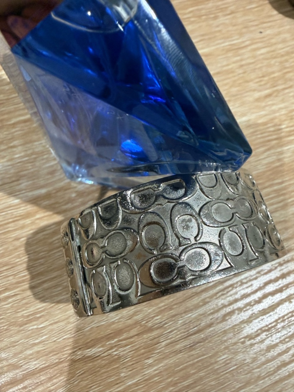 Coach Silver-Tone Engraved Cuff Bracelet - Picture 3 of 4